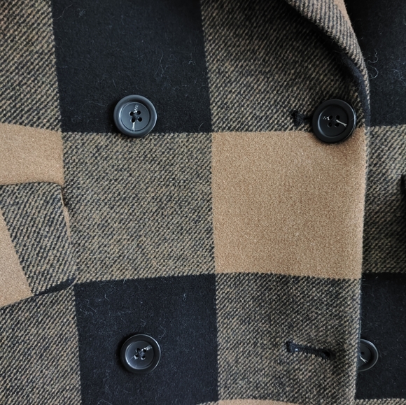 Abercrombie & Fitch checked wool blend coat - Picture 4 of 7